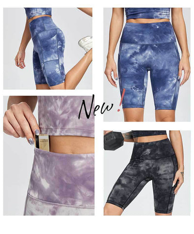 Pantalones Yoga Cintura Alta Tie Dye sin Marcas Incómodas - Image 22