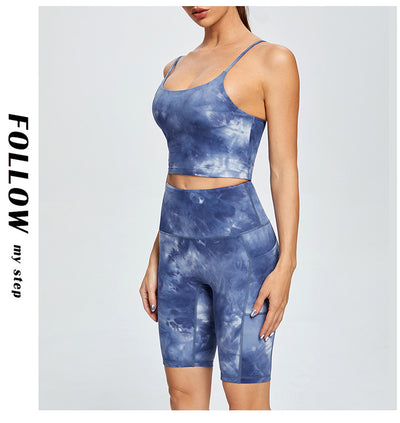 Pantalones Yoga Cintura Alta Tie Dye sin Marcas Incómodas - Image 24