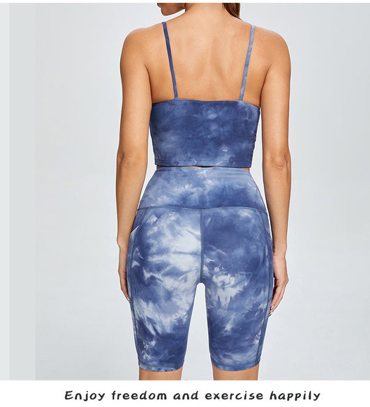 Pantalones Yoga Cintura Alta Tie Dye sin Marcas Incómodas - Image 25