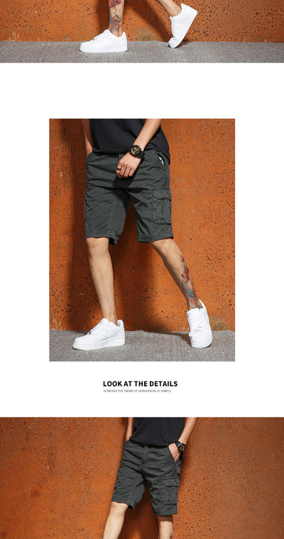 Pantalones Casuales Hombre Cintura Elástica Multibolsillos - Image 10