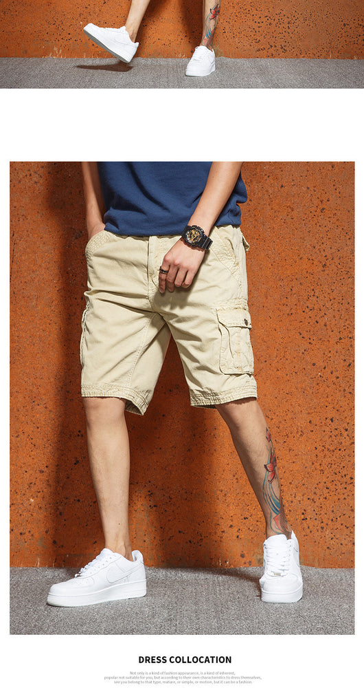 Pantalones Casuales Hombre Cintura Elástica Multibolsillos - Image 11