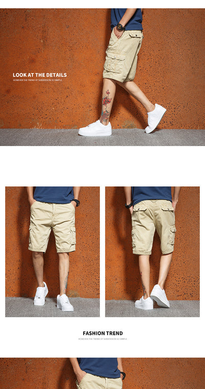 Pantalones Casuales Hombre Cintura Elástica Multibolsillos - Image 12