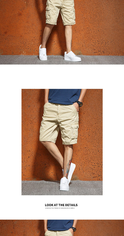 Pantalones Casuales Hombre Cintura Elástica Multibolsillos - Image 13