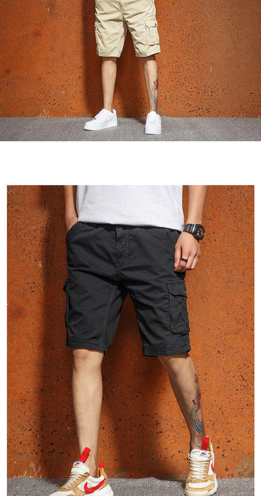 Pantalones Casuales Hombre Cintura Elástica Multibolsillos - Image 14