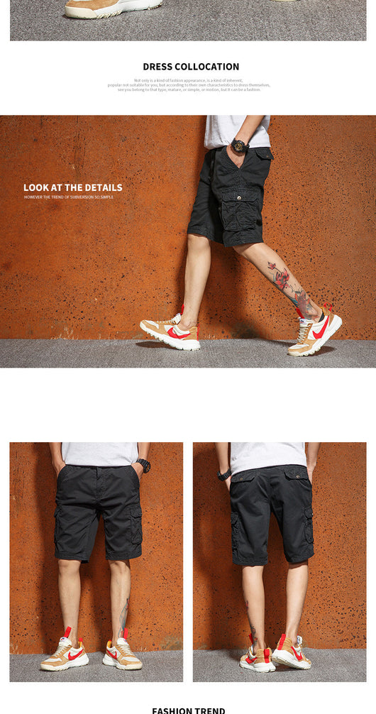 Pantalones Casuales Hombre Cintura Elástica Multibolsillos - Image 15