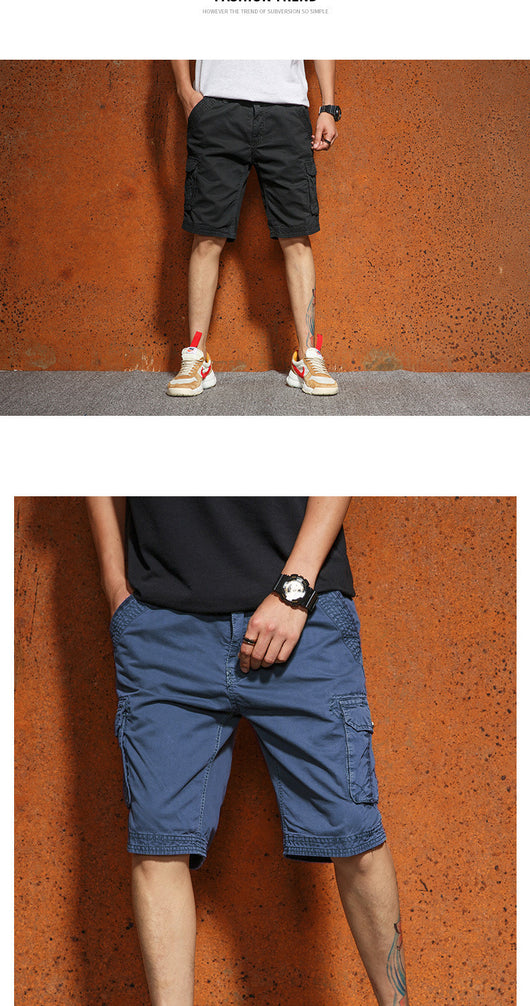 Pantalones Casuales Hombre Cintura Elástica Multibolsillos - Image 16