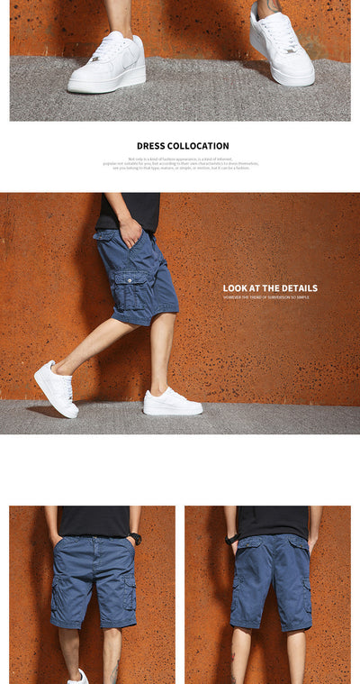 Pantalones Casuales Hombre Cintura Elástica Multibolsillos - Image 17