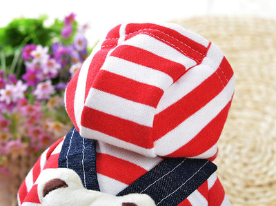 Ropa para Perros con Tirantes Denim - Pantalones a Rayas para Mascotas - Image 18