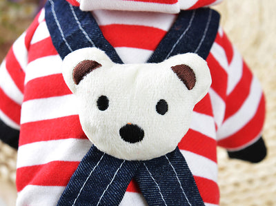 Ropa para Perros con Tirantes Denim - Pantalones a Rayas para Mascotas - Image 19