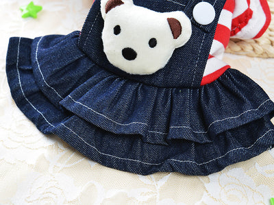 Ropa para Perros con Tirantes Denim - Pantalones a Rayas para Mascotas - Image 21