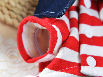 Ropa para Perros con Tirantes Denim - Pantalones a Rayas para Mascotas - Image 23
