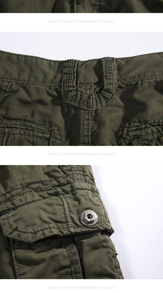 Pantalones Casuales Hombre Cintura Elástica Multibolsillos - Image 20