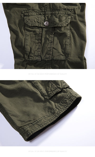 Pantalones Casuales Hombre Cintura Elástica Multibolsillos - Image 21