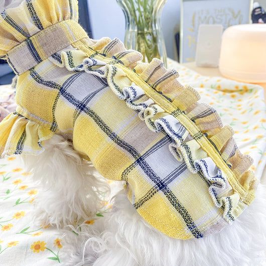 Camisa Fresca de Cuadros para Gatos - Ropa Ligera de Verano - Image 10