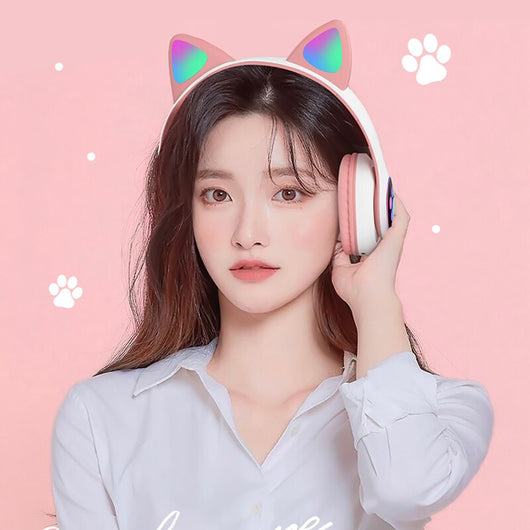 Audífonos Inalámbricos Bluetooth con Orejas de Gato y Luces LED - Image 11