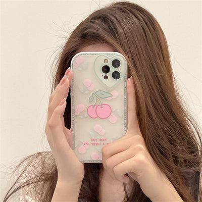 Funda Protectora Cherry de Goma Suave para Celular - Image 7
