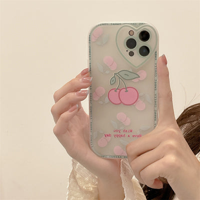 Funda Protectora Cherry de Goma Suave para Celular - Image 8