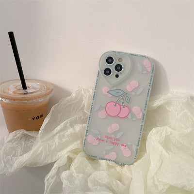 Funda Protectora Cherry de Goma Suave para Celular - Image 11