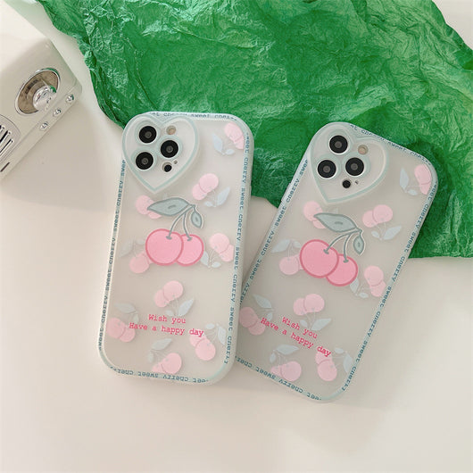 Funda Protectora Cherry de Goma Suave para Celular - Image 14
