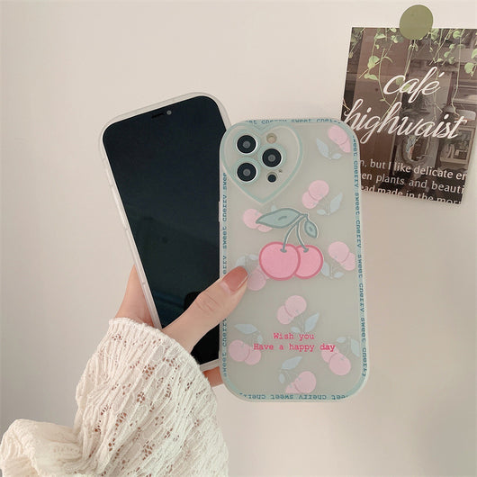 Funda Protectora Cherry de Goma Suave para Celular - Image 16