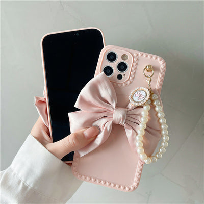 Funda para Celular con Cadena de Perlas y Moño - Image 11