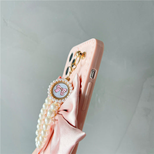 Funda para Celular con Cadena de Perlas y Moño - Image 12