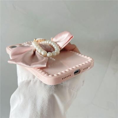 Funda para Celular con Cadena de Perlas y Moño - Image 13