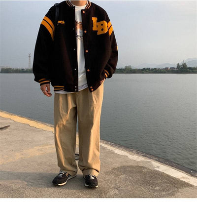 Sudadera Acolchada con Capucha y Cierre de Diseño Japonés Negro - Image 13
