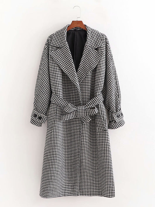 Abrigo de Lana a Cuadros para Mujer - Elegancia Ejecutiva - Image 6