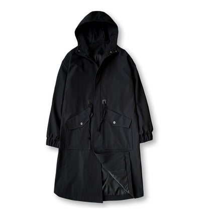 Chamarra Cortaviento Larga con Capucha y Bolsillos Amplios para Hombre - Image 18