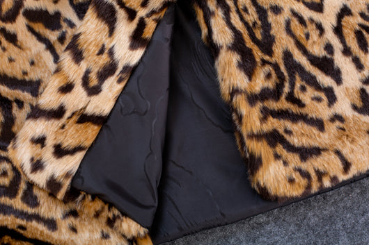 Abrigo Largo de Pelaje de Leopardo Talla Grande - Felpa de Visón Sintético - Image 23