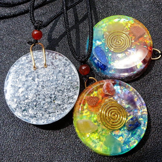 Colgante de Ágata Natural con Grava Semipreciosa Multicolor - Image 13