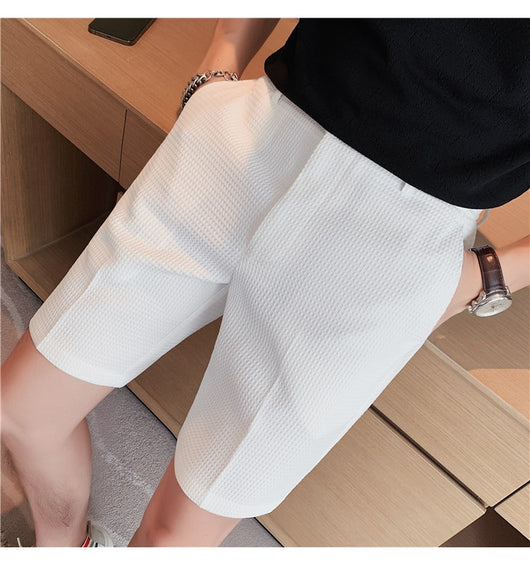 Shorts Casuales para Hombre Tela Waffle Corte Slim - Image 11