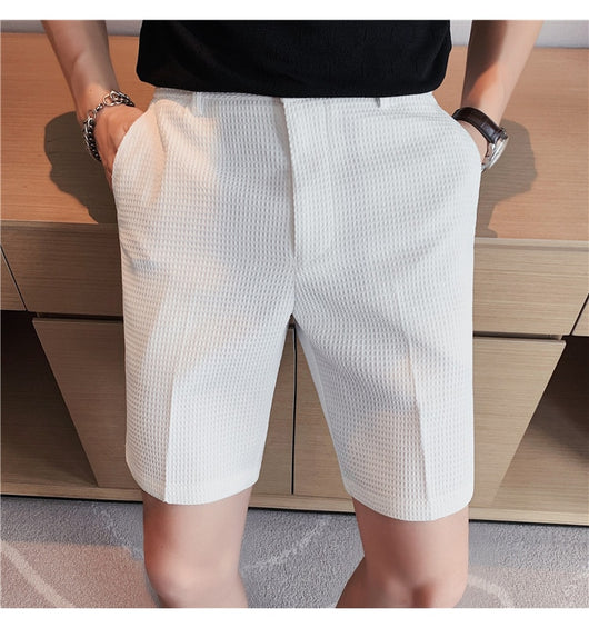 Shorts Casuales para Hombre Tela Waffle Corte Slim - Image 13