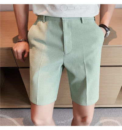 Shorts Casuales para Hombre Tela Waffle Corte Slim - Image 15