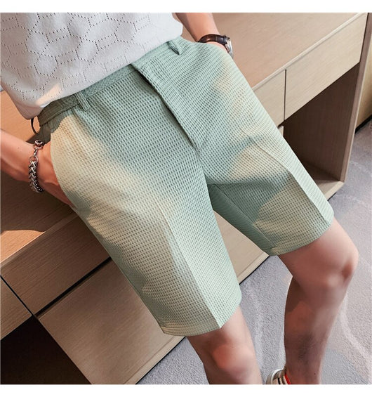 Shorts Casuales para Hombre Tela Waffle Corte Slim - Image 16