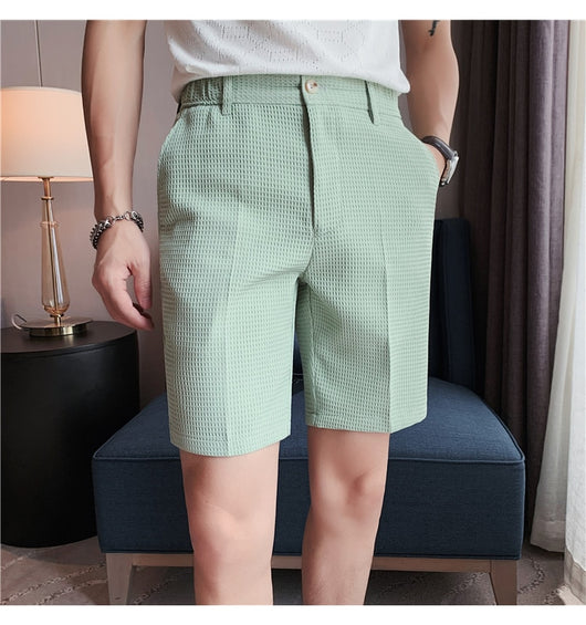 Shorts Casuales para Hombre Tela Waffle Corte Slim - Image 17
