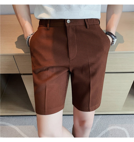 Shorts Casuales para Hombre Tela Waffle Corte Slim - Image 19