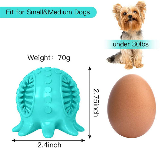 Bright yellow octopus-shaped dog toy with textured nubs and internal spikes for teeth cleaning. - Image 11