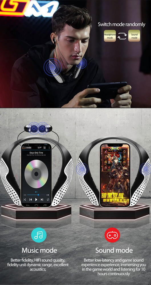 Auriculares Deportivos Bluetooth con Soporte Cervical - Image 9