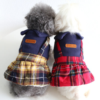 Falda Escocesa con Cuello Tipo Uniforme para Gatos - Image 8