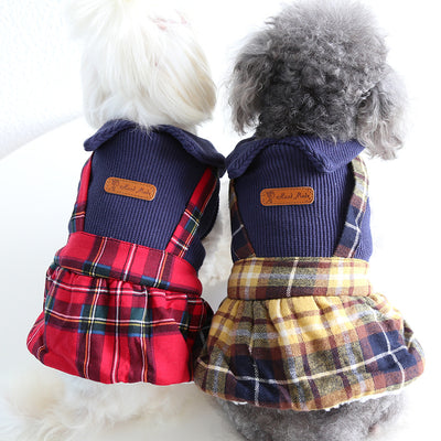 Falda Escocesa con Cuello Tipo Uniforme para Gatos - Image 13