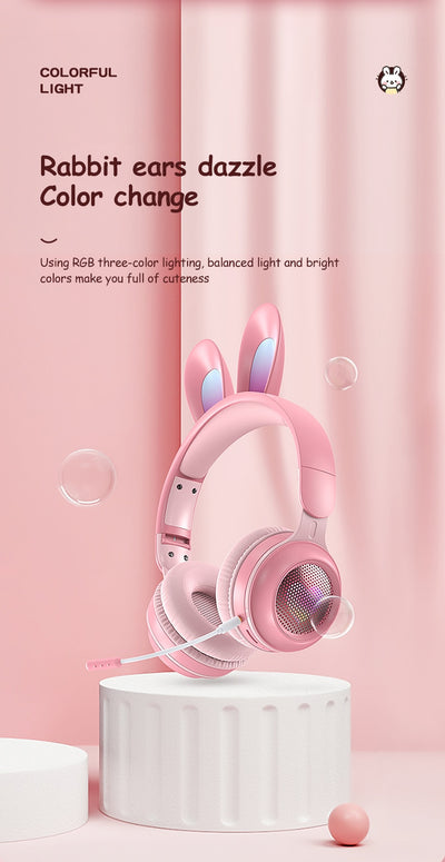 Auriculares Inalámbricos con Orejas de Conejo Luminosas y Extensibles - Image 13