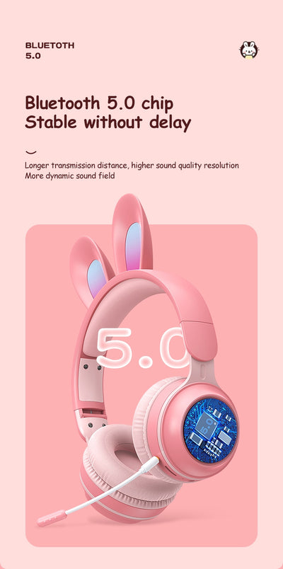 Auriculares Inalámbricos con Orejas de Conejo Luminosas y Extensibles - Image 15