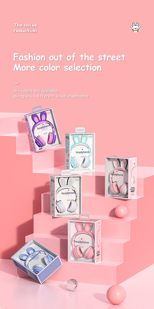 Auriculares Inalámbricos con Orejas de Conejo Luminosas y Extensibles - Image 16