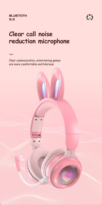 Auriculares Inalámbricos con Orejas de Conejo Luminosas y Extensibles - Image 22