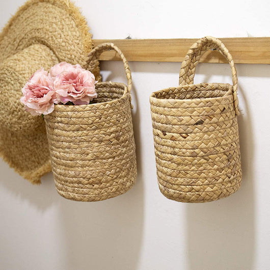 Canasta Tejida de Alga Marina para Almacenamiento y Decoración de Pared - Image 6