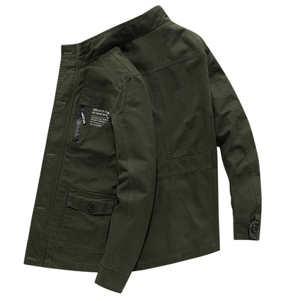 Chaqueta Cortaviento de Algodón Lavado para Hombre - Casual y Versátil - Image 6