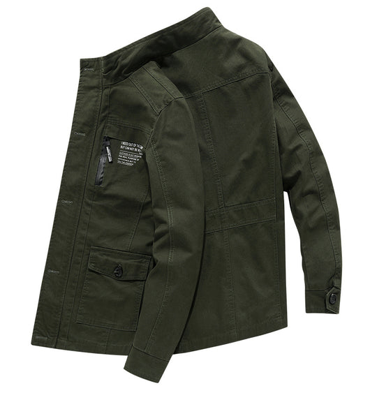Chaqueta Cortaviento de Algodón Lavado para Hombre - Casual y Versátil - Image 6
