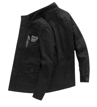 Chaqueta Cortaviento de Algodón Lavado para Hombre - Casual y Versátil - Image 7